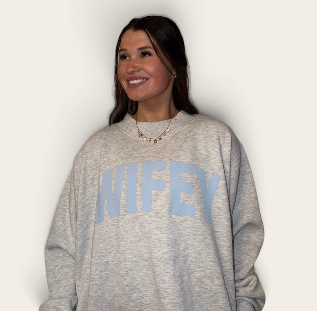 Wifey Mock Neck