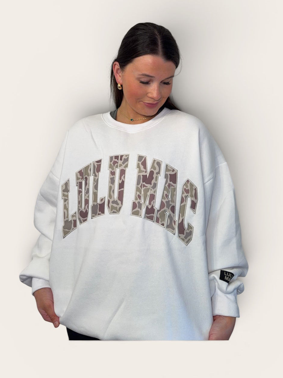 White Camo Lulu Mac Sweatshirt